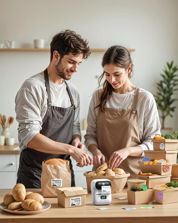 Moorle Phomemo Label Machine M110 Mini, udskriver stregkodeetiketter, printer med Bluetooth, lille og bærbar, til tøj