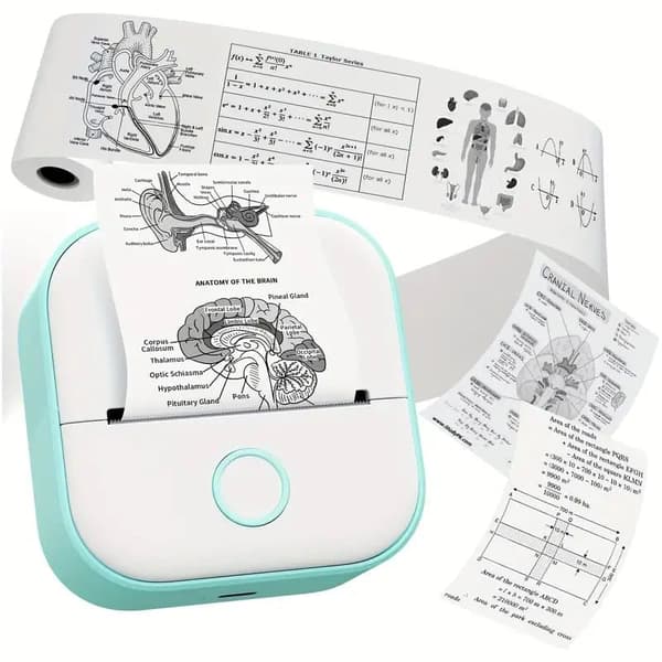 OBOSOE-lämpötulostin – Minitarratulostin Bluetoothilla, 50 mm:n tarrapaperi, langaton iPhonelle, iPadille ja Androidille Vihreä