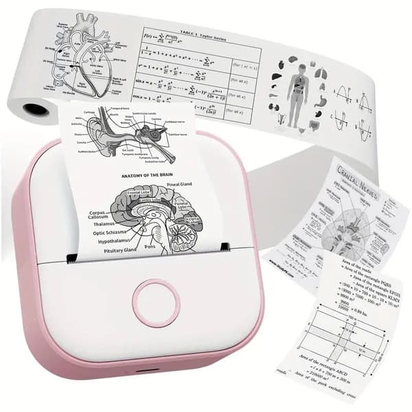 OBOSOE-lämpötulostin – Minitarratulostin Bluetoothilla, 50 mm:n tarrapaperi, langaton iPhonelle, iPadille ja Androidille