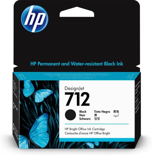 HP 712 38-ML BLACK DESIGNJET/INK CARTRIDGE