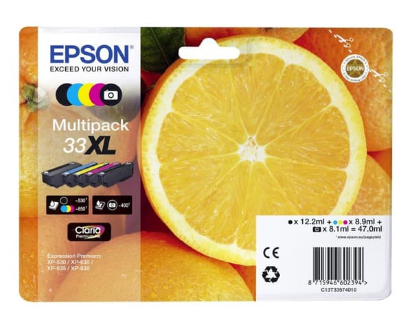 EPSON C13T33574011 Oranges Premium Multipack Epson 5-colour Claria 33XL