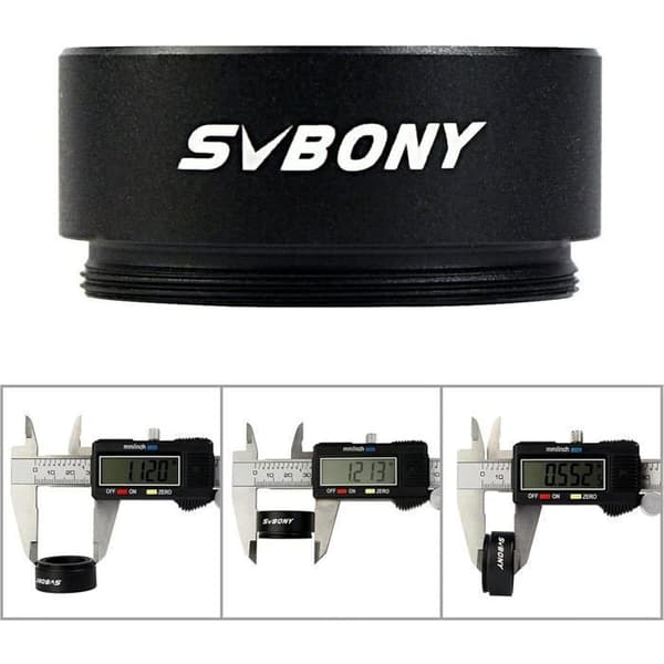 Svbony Barlow Lens 0,5X Focal Reducer M28x0,6 tråd för 1,25" 31,7 mm teleskopokular