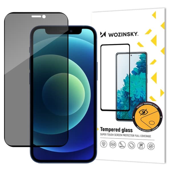 Wozinsky Privacy Glass Herdet Glass for iPhone 12 Pro / iPhone 12 med Anti Spy Privacy Filter