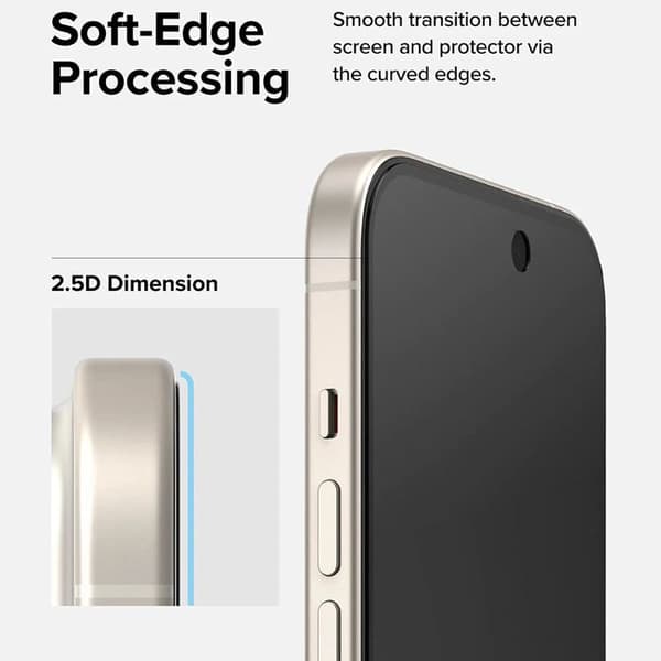 Coque för iPhone 15 / iPhone 16 - Härdat Glas Ringke - Sekretess