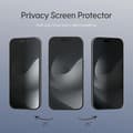 Miniatyrbild 3 av 3: Skydd för iPhone 16 Pro 3D Mjuk Skärm Anti-Spion Rhinoshield Svart Transparent