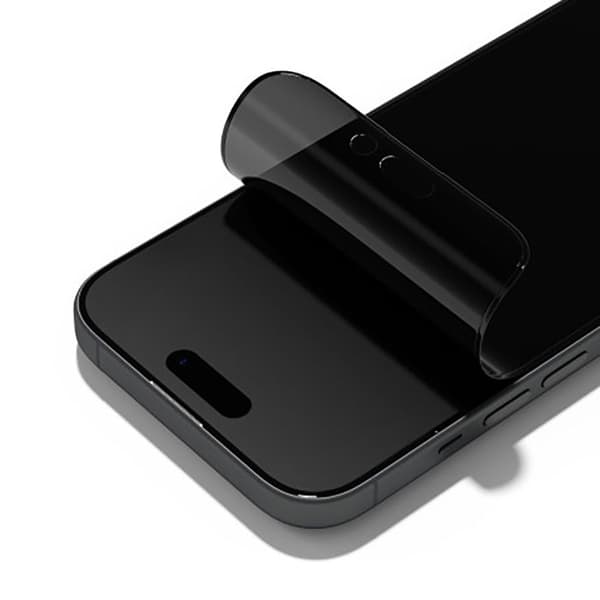 Skydd för iPhone 16 Pro 3D Mjuk Skärm Anti-Spion Rhinoshield Svart Transparent