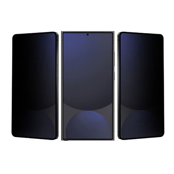 Premium 2.5D Härdat Glas för Galaxy S25 Ultra Privacy Eiger Svart Transparent