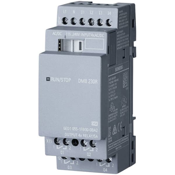 Siemens LOGO! DM8 230R 0BA2 PLC-expansionsmodul 115 V/AC, 115 V/DC, 230 V/AC, 230 V/DC