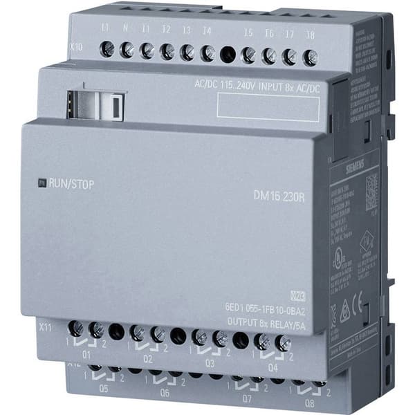 Siemens LOGO! DM16 230R 0BA2 PLC-expansionsmodul 115 V/AC, 115 V/DC, 230 V/AC, 230 V/DC