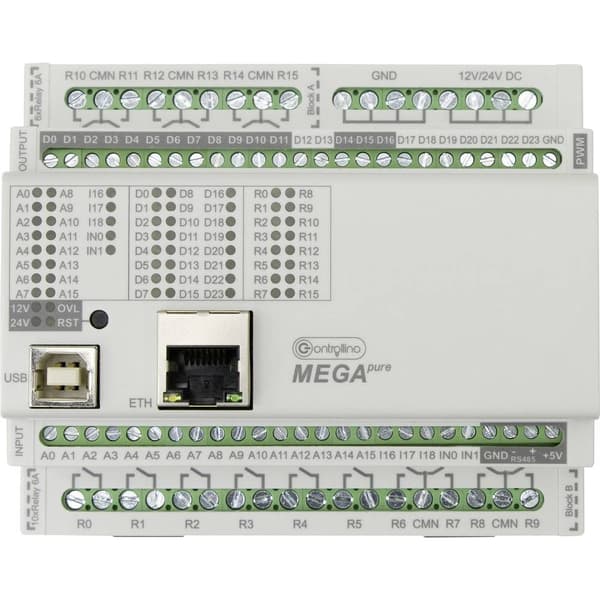 Controllino MEGA pure 100-200-10 PLC-styrningsmodul 12 V