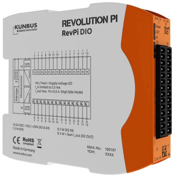 Revolution Pi by Kunbus RevPi DIO PR100197 PLC-expansionsmodul 24 V