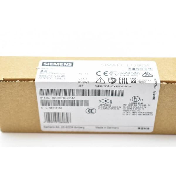 Siemens 6ES7193-6BP00-0BA0 PLC-terminal 28.8 V/DC