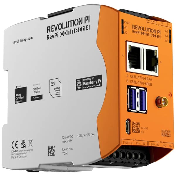 Revolution Pi by Kunbus PR100395 RevPi Connect 4 32 GB 8 GB PLC-expansionsmodul