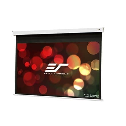 ELITE SCREENS plátno elektrické motorové stropní 100" (254cm)/ 16:9/ 124,5×221,4cm/ MaxWhite FG/ 12" drop Sort, Hvid