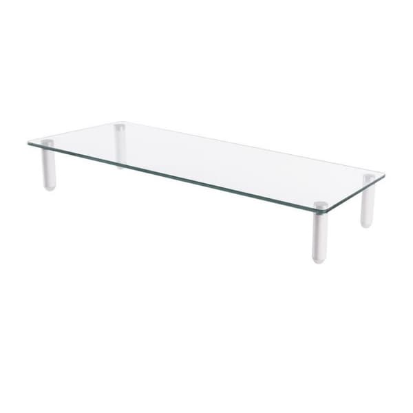 Szklana podstawa dla monitora, powierzchnia robocza: 56x21cm, max. obciążenie: 20kg Transparent