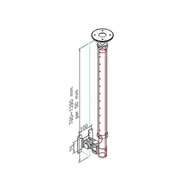 Neomounts FPMA-C100 bracket - full-motion - for LCD display - black