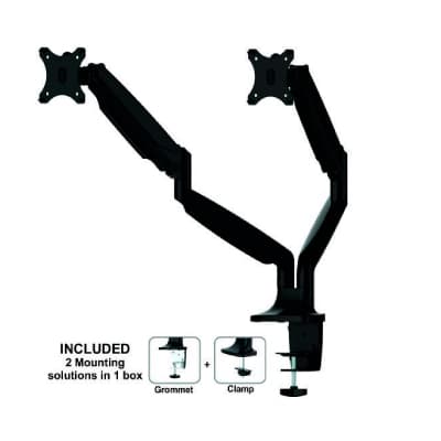 Neomounts NM-D750D mounting kit - full-motion - for 2 LCD displays - black Svart
