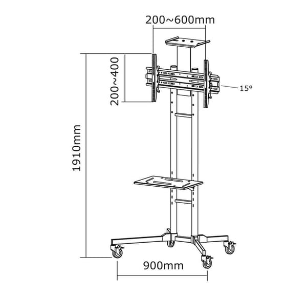 Neomounts PLASMA-M1700E TV trolley 32-70"