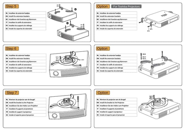 Neomounts BEAMER-C200 bracket - full-motion - for projector - silver