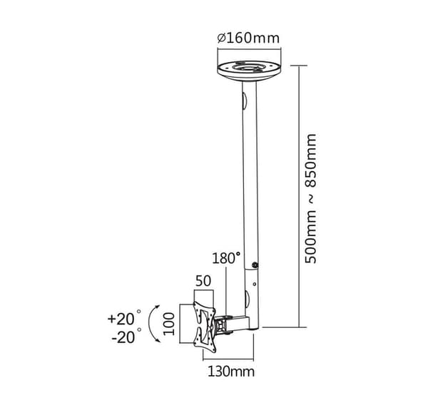 Neomounts FPMA-C050 bracket - full-motion - for LCD display - silver