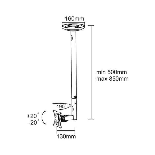 Neomounts FPMA-C050 bracket - full-motion - for LCD display - silver