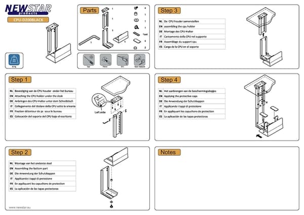 Neomounts CPU-D200BLACK CPU holder - max 30 kg - universal