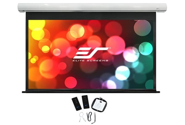 ELITE SCREENS plátno elektrické motorové 100" (254cm)/ 16:10/ 134,6×215,4cm/ case bílý/ 12" drop/ MaxWhite FG Hvid