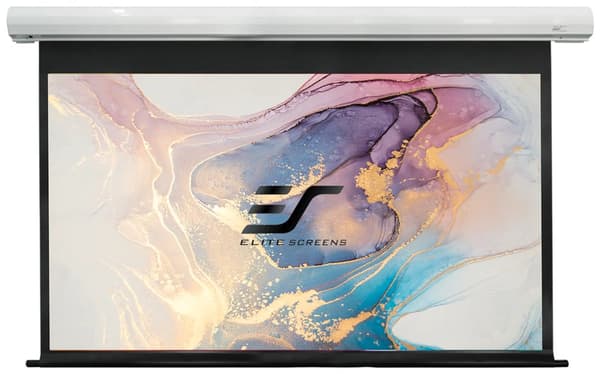 ELITE SCREENS plátno elektrické motorové 110" (279,4cm)/ 16:9/ 137,2×243,8cm/ case bílý/ 24" drop/ MaxWhite FG Sort, Hvid