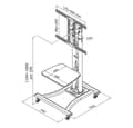 Miniatyrbillede 3 af 10: Neomounts PLASMA-M1800E cart - for flat panel / AV system - silver