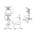Miniatyrbillede 5 af 10: Neomounts PLASMA-M1800E cart - for flat panel / AV system - silver