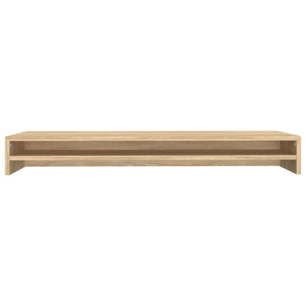 skærmstander 100x24x13 cm konstrueret træ sonoma-eg