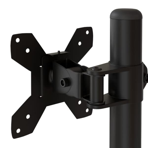 dobbelt skærmstativ VESA 75/100 mm stål sort
