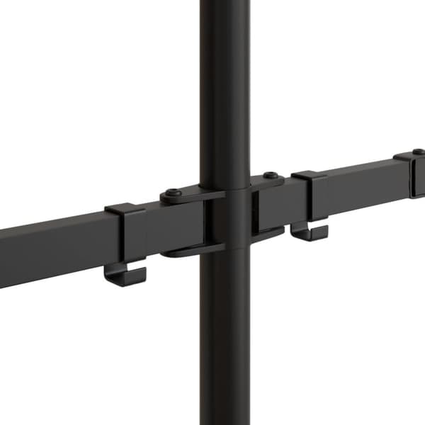 dobbelt skærmstativ VESA 75/100 mm stål sort
