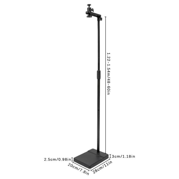 Projektor Gulvstand, Højdejusterbar 122-154 cm, 360° Rotérbar,HVID