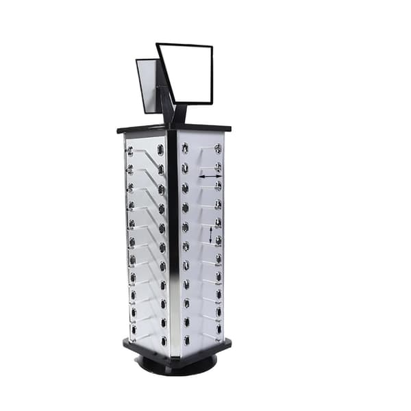 Sunglasses Display Stand, 360° Rotationsdesign, Plads til 44 Par,sort