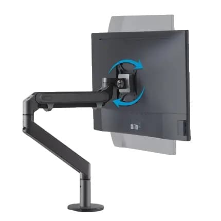 Monitorarm, Højdejusterbar rækkevidde 266-510 mm, understøtter 32 tommer skærme,SORT