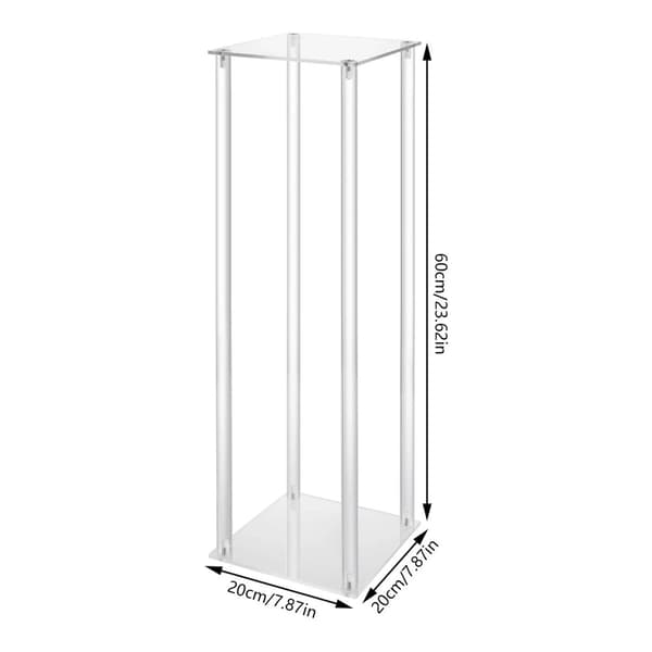 Acryl Blomsterstand Sæt, Moderne Design, Inkluderer 10 Stande,M, Mælkehvid