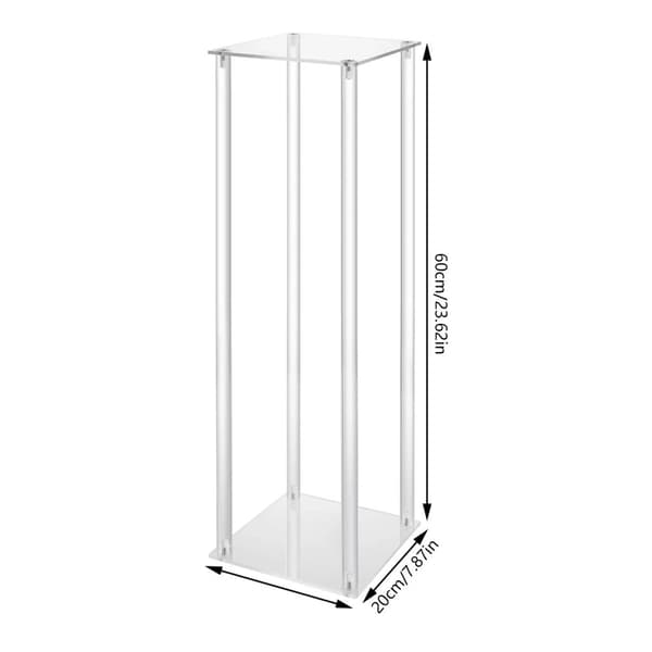 Acryl Blomsterstand Sæt, Moderne Design, Inkluderer 10 Stande,M, Mælkehvid