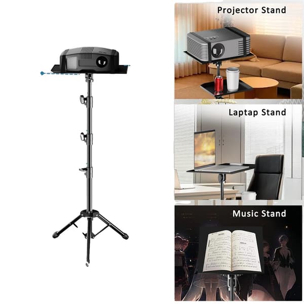 Projektorin jalusta, säädettävä korkeus, DJ-mikserin seisontapöytä,125cm