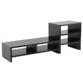 Miniatyrbillede 2 af 2: Computer Monitor Riser, 3-lags hylde, holdbar konstruktion,sort
