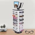 Miniatyrbillede 2 af 2: Sunglassestativ, 360° roterende, holder 44 par, nem montering,GRÅ