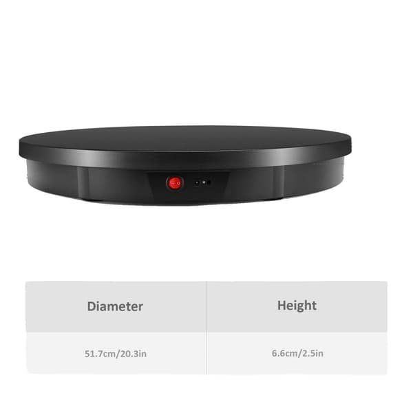 Displayställ, 100 kg lastkapacitet, 360° rotation,svart