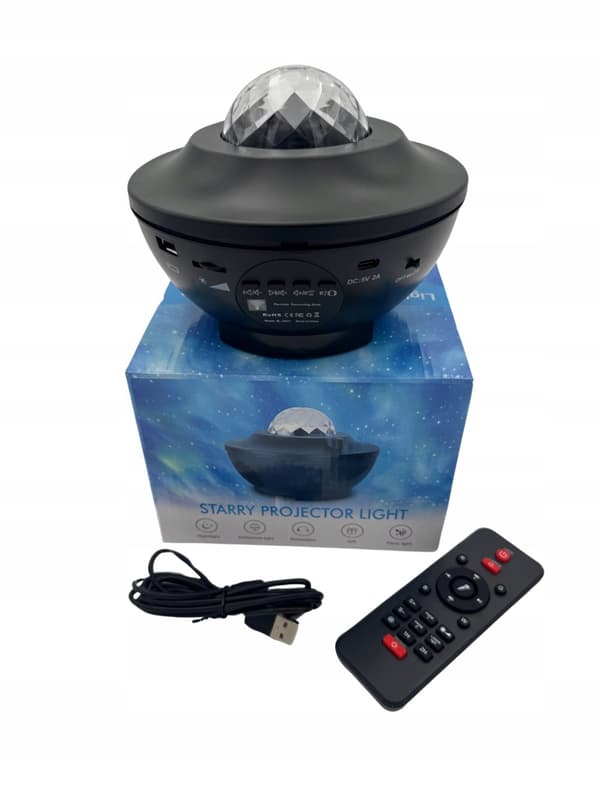 STJÄRNPROJEKTOR LED SKY-PROJEKTOR MED BLUETOOTH-HÖGTALARE + FJÄRRKONTROLL