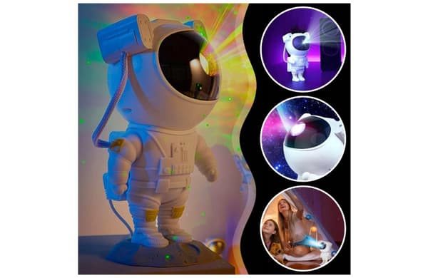 DreamCraft STAR-PROJEKTOR ASTRONAUT STOR LED-NATTLAMPA 360