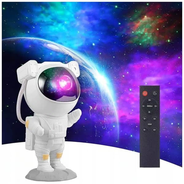 DreamCraft STAR-PROJEKTOR ASTRONAUT STOR LED-NATTLAMPA 360