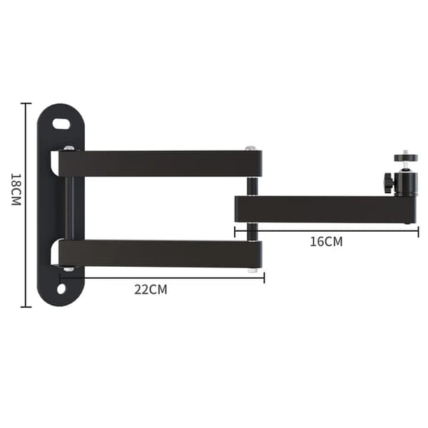 Projektorväggfäste, arm av aluminiumlegering, kompatibilitet med universella skruvhål., 38cm