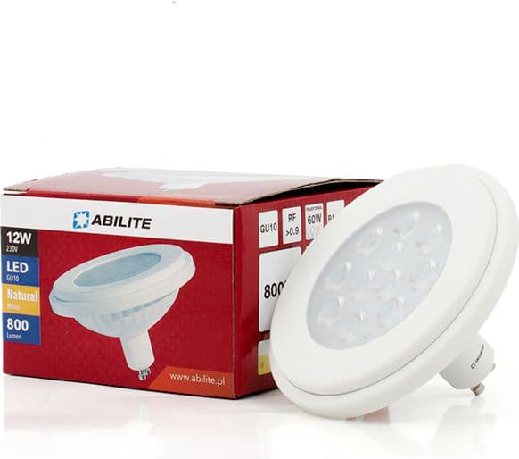Abilite AR111 GU10, Naturlig White, 12W/230V, 800lm, 35° kulma, katto (5901583544866)