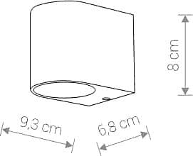 Vegglampe Nowodvorski Nico 1x10W (9518)