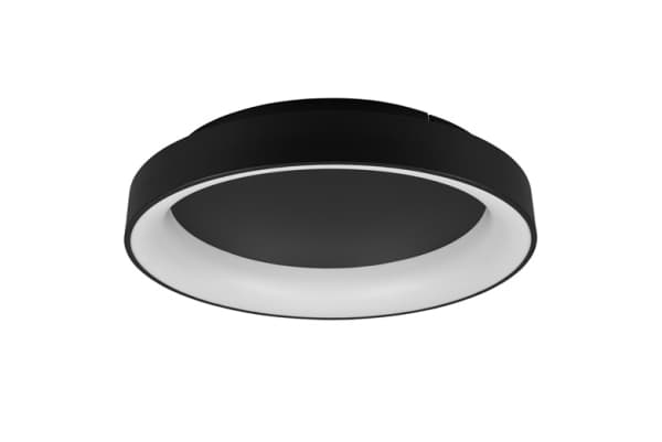 Trio Girona LED-taklampe, 60 cm, svart, 5600 lm, nyanser av hvitt lys