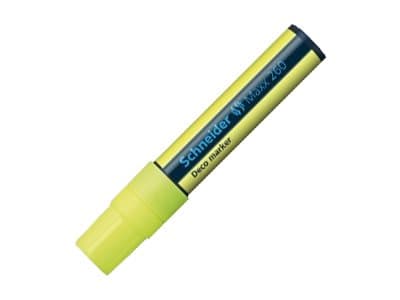 Schneider Maxx 260 - Markør - for glass - gul - vannbasert flytende kritt - 2-15 mm - ekstra bred